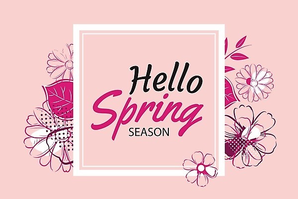 EPS 해외이미지 계절 꽃 분홍색 백그라운드 꽃무늬 일러스트 사람없음 세일 봄 해외202009 해외일러스트 식물 컬러 무늬 파일형식 벡터