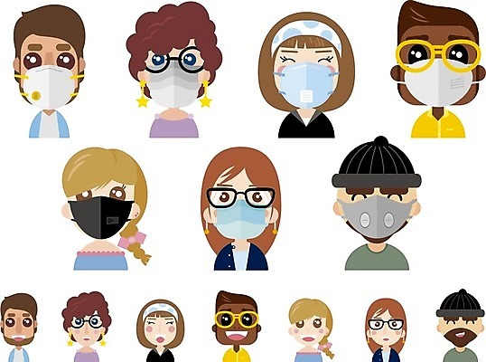 EPS 해외이미지 클립아트 캐릭터 디자인 여자 남자 종이 안경 얼굴 컨셉 일러스트 건강 가면 안전 사람 소년 그래픽 환경 직물 수비 오염 보호 만화 천 사인 먼지 소셜 스모그 위생관리 인구 아바타 해외202009 해외일러스트 일러캐릭터 잡화 어린이 모션 관리 신체부위 파일형식 벡터