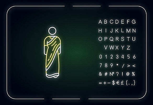EPS 해외이미지 일러스트 사람모양 사람없음 네온 인도의상 해외일러스트 모양 전통의상 파일형식 벡터