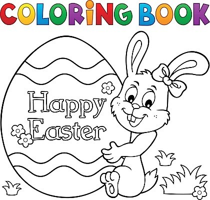 EPS 해외이미지 행복 리본 일러스트 안기 부활절 사람없음 장식 봄 토끼 토끼캐릭터 부활절계란 젠탱글 해외202009 해외일러스트 계절 기념일 감정 동물캐릭터 포유류 모션 반려동물 계란 파일형식 벡터