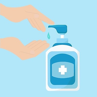 EPS 해외이미지 손 하늘색 일러스트 신체부위 예방 위생관리 코로나바이러스 손소독제 해외202009 델타변이바이러스 해외일러스트 관리 사람 파란색 바이러스 소독제 파일형식 벡터
