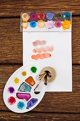 포토 JPG 해외이미지 종이 탁자 사람없음 목재 물감 미술도구 팔레트 해외202009 해외포토 나무 가구 재료 오브젝트 파일형식