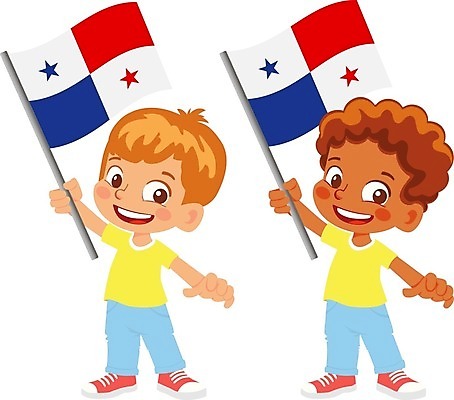EPS 해외이미지 전신 남자 어린이 일러스트 들기 소년 두명 국기 파나마 소년만 파나마국기 해외202009 해외일러스트 모션 사람 남아메리카 남자만 어린이만 파일형식 벡터