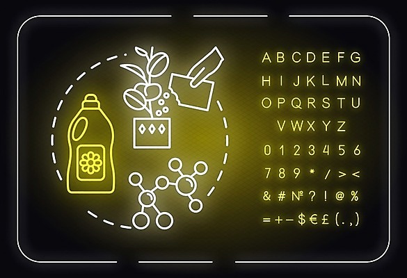 EPS 해외이미지 화분 일러스트 사람없음 원예 네온 원자 손모양 거름 해외일러스트 모양 취미 파일형식 벡터 손_신체부위