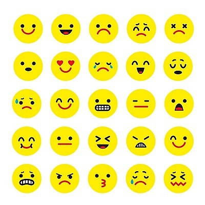 EPS 해외이미지 행복 감정 일러스트 무표정 표정 윙크 사람없음 노란색 눈감음 놀람 다양 슬픔 짜증 표현 찡그림 울음 눈물 입내밀기 이모티콘 곤란 싫은 해외202009 땀흘리기 반하는 해외일러스트 컬러 다수 컨셉 모션 파일형식 벡터