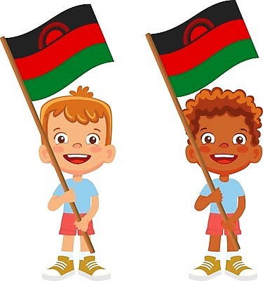 EPS 해외이미지 전신 남자 어린이 일러스트 들기 소년 두명 국기 말라위 소년만 해외202009 해외일러스트 모션 사람 남자만 어린이만 파일형식 벡터