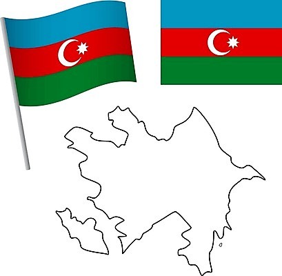 EPS 해외이미지 물결 백그라운드 지도 일러스트 깃발 아제르바이잔 전국 해외202009 해외일러스트 나라 파일형식 벡터