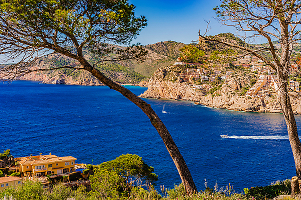포토 JPG 해외이미지 나무 유럽 바다 섬 여행 요트 건축양식 자연 하늘 휴가 산 주택 풍경 사람없음 야외 건물 물 파란색 관광지 태양 전원 만 보트 스페인 지중해 빌라 언덕 스페인어 해외202009 해외포토 자연요소 식물 건축물 건축 나라 컬러 배_교통 전기에너지 생태계 파일형식