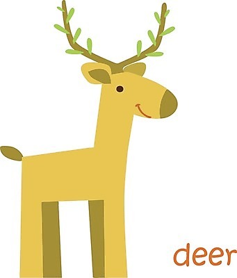 EPS 해외이미지 한마리 일러스트 사슴 사람없음 귀여움 사슴캐릭터 해외일러스트 1 동물캐릭터 컨셉 포유류 파일형식 벡터