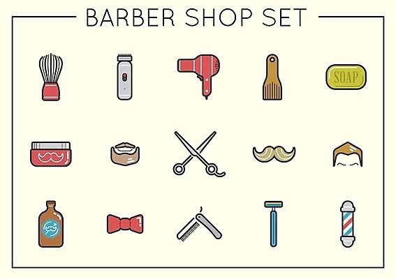 EPS 해외이미지 디자인 십자가 일러스트 넥타이 수염 세트 유행 라벨 상점 골동품 붓 칼날 클래식 이발 수집 심볼 콧수염 사인 활 복고 배지 비누 로션 봉 손질 면도기 우표 몸단장 구식 엘리먼트 옛날 이발사 프리미엄 활자 힙스터 해외202009 해외일러스트 잡화 패션 컨셉 프레임 위생용품 화장품 활자판 파일형식 벡터