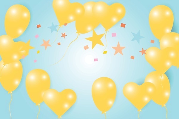 EPS 해외이미지 행복 백그라운드 일러스트 새해 파란색 노란색 축하 신용카드 생일 풍선 해외202009 해외일러스트 기념일 감정 컬러 컨셉 금융 파일형식 벡터