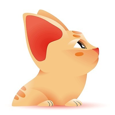 EPS 해외이미지 응시 일러스트 사람없음 귀여움 고양이캐릭터 살구색 해외202009 해외일러스트 시선 컬러 동물캐릭터 컨셉 고양이 파일형식 벡터