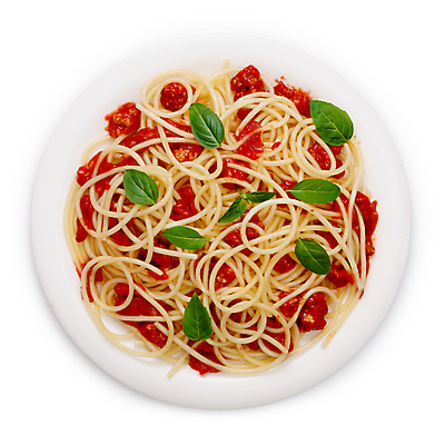 포토 JPG 해외이미지 접시 클리핑패스 음식 잎 토마토 파스타 스파게티 사람없음 머리위 바질 고립 볼로냐 해외202009 해외포토 식물 식기 채소 서양음식 파일형식