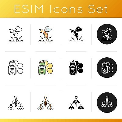 EPS 해외이미지 디자인 선 곤충 컨셉 일러스트 미술 세트 약 검은색 웹 흰색 플랫 상품 벌 심볼 사인 그림 유기농 윤곽 꽃가루 꿀 DIY 찌르기 벌집 내추럴 고립 밀랍 상형문자 식민지 양봉 양봉장 핸드메이드 해외202009 해외일러스트 동물 문자 웰빙 컬러 인터넷 의학 모션 문화예술 취미 가루 파일형식 벡터
