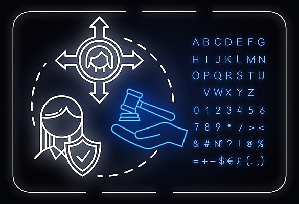 EPS 해외이미지 일러스트 사람모양 사람없음 네온 손모양 의사봉 양성평등 해외일러스트 모양 평등 파일형식 벡터 손_신체부위