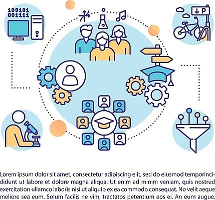 EPS 해외이미지 일러스트 사람모양 사람없음 선택 대학교 고등교육 해외202009 해외일러스트 모양 교육 컨셉 학교 파일형식 벡터