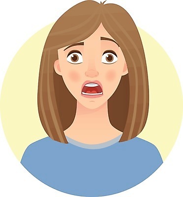 EPS 해외이미지 캐릭터 디자인 여자 감정 얼굴 일러스트 사람 10대 세트 머리 플랫 만화 충격 고립 아바타 표현성 해외202009 해외일러스트 일러캐릭터 청소년 신체부위 파일형식 벡터