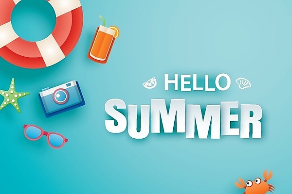 EPS 해외이미지 일러스트 타이포그라피 사람없음 선글라스 카메라 주스 꽃게 파란배경 튜브 해외202009 해외일러스트 문자 안경 음료 백그라운드 파란색 전자제품 게 파일형식 벡터