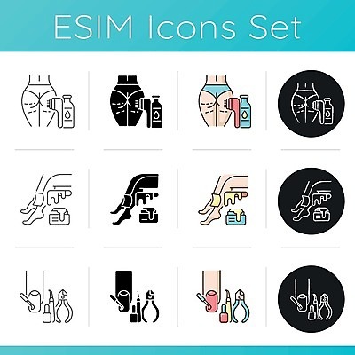 EPS 해외이미지 일러스트 신체부위 뷰티 네일아트 엉덩이 손톱 피부관리 네일용품 왁스 왁싱 위생관리 제모 제모용품 왁스스트립 제모기 해외202009 해외일러스트 손 관리 사람 위생용품 미용용품 파일형식 벡터