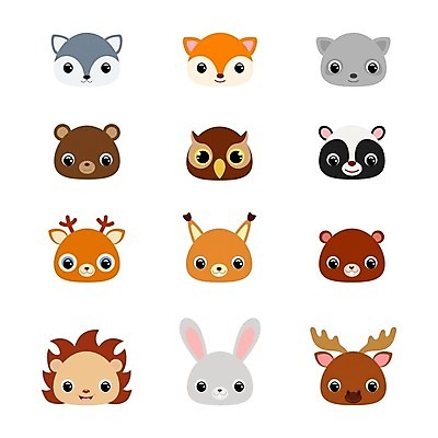 EPS 해외이미지 클립아트 동물 캐릭터 디자인 행복 포스터 얼굴 야생동물 어린이 일러스트 곰 자연 사슴 동물원 미술 미소 그래픽 세트 컬러풀 머리 아기 생일 플랫 인쇄 만화 만족 다람쥐 여우 부엉이 고립 비버 해외202009 우호적 해외일러스트 일러캐릭터 기념일 감정 컬러 컨셉 포유류 조류 문화예술 표정 사람 신체부위 설치류 생태계 파일형식 벡터