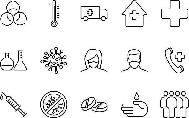 EPS 해외이미지 배너 선 과학 컨셉 일러스트 건강 병원 가면 세트 글로벌 약 정보 덮개 열 바이러스 질병 위험 구급차 수집 심볼 감염 온도 면역력 백신 얇은 인플루엔자 전염병 해외202009 해외일러스트 의학 자동차 뚜껑 파일형식 벡터