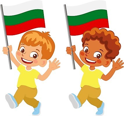 EPS 해외이미지 전신 캐릭터 남자 어린이 일러스트 들기 소년 두명 국기 심볼 불가리아 소년만 불가리아국기 해외202009 해외일러스트 일러캐릭터 모션 사람 남자만 어린이만 파일형식 벡터 남유럽