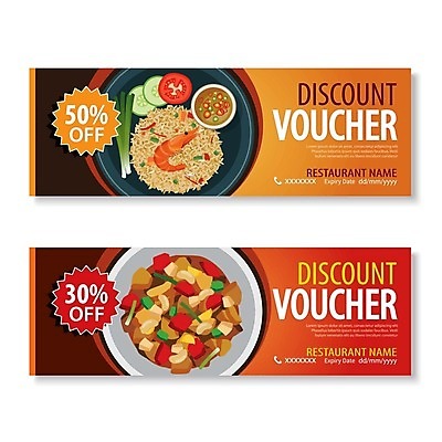 EPS 해외이미지 음식 일러스트 사람없음 세일 티켓 상품권 쿠폰 태국음식 해외202009 해외일러스트 동양음식 파일형식 벡터