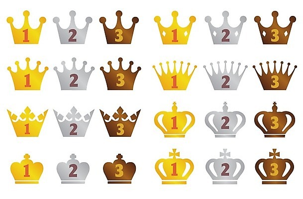EPS 해외이미지 디자인 실루엣 일러스트 성공 왕관 그래픽 장식 세트 우승 중세 황금 플랫 클래식 고급 우아함 은색 왕 수집 상패 트로피 심볼 청동 여왕 휘장 고립 등급 승자 엘리먼트 왕국 필승 해외202009 해외일러스트 컬러 컨셉 촬영기법 최고 역사 상_우승 파일형식 벡터