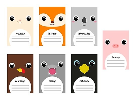 EPS 해외이미지 동물 캐릭터 디자인 배너 포스터 얼굴 어린이 일러스트 장식 세트 컬러풀 쪽지 공책 공백 아기 토끼 돼지 일주일 메시지 플랫 인쇄 수집 여우 공지사항 까마귀 칠면조 고립 조언 해외202009 해외일러스트 일러캐릭터 컬러 포유류 조류 문구용품 사람 신체부위 반려동물 파일형식 벡터