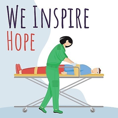 EPS 해외이미지 전신 여자 남자 일러스트 텍스트 건강 병원 성인 두명 치료 눕기 환자 의사 구조원 헬프 성인만 해외202009 해외일러스트 직업 의학 모션 사람 의료진 도움 파일형식 벡터