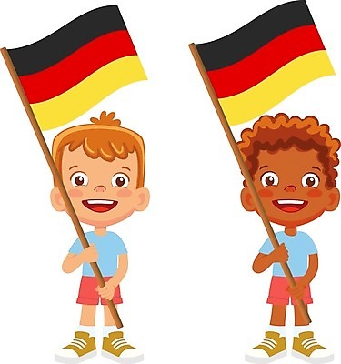 EPS 해외이미지 전신 남자 어린이 일러스트 독일 들기 소년 두명 국기 독일국기 소년만 해외202009 해외일러스트 유럽 모션 사람 남자만 어린이만 파일형식 벡터