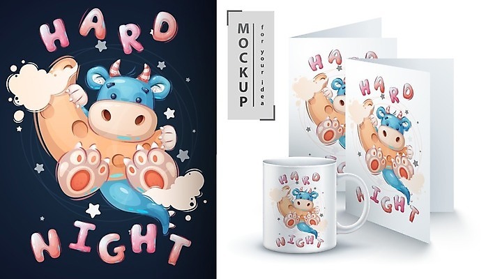 EPS 해외이미지 캐릭터 일러스트 사람없음 머그컵 공룡 몬스터 목업 벡터 해외202009 해외일러스트 일러캐릭터 파충류 컵 파일형식