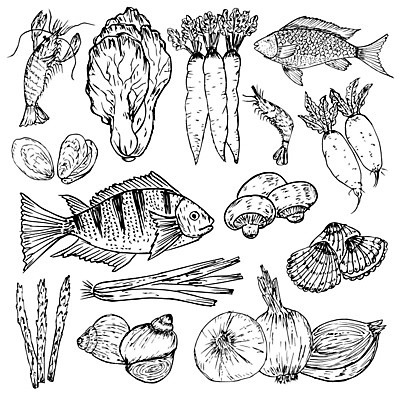 EPS 해외이미지 손 디자인 선 음식 빵 바다 백그라운드 채소 일러스트 치즈 새우 건강 육류 어류 요리 미술 그래픽 주방 식당 식사 저녁식사 샐러드 수확 신선 시장 맛 낙서 만화 스케치 수집 참치 심볼 해산물 메뉴 그림 유기농 복고 손그림 연어 점심식사 고립 엘리먼트 해외202009 해외일러스트 웰빙 컨셉 농업 식재료 문화예술 유제품 갑각류 신체부위 상점 수중동물 파일형식 벡터