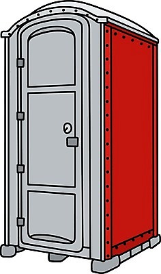 EPS 해외이미지 백그라운드 일러스트 모바일 이벤트 야외 빨간색 장비 회색 위생 플라스틱 만화 부스 변기통 위생관리 화학물질 해외202009 해외일러스트 컬러 재질 관리 화학 파일형식 벡터