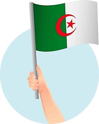 EPS 해외이미지 손 물결 여행 일러스트 휴가 이벤트 축제 자유 축하 깃발 잡기 작음 깃대 봉 애국심 독립 알제리 전국 해외202009 해외일러스트 컨셉 모션 아프리카 신체부위 크기 파일형식 벡터