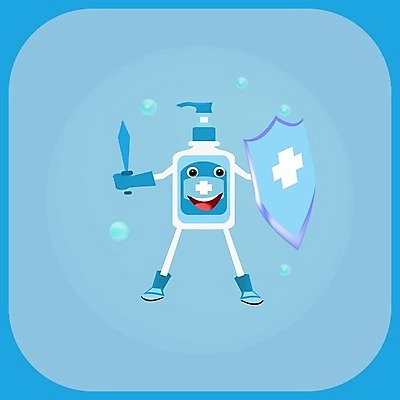 EPS 해외이미지 일러스트 박테리아 마스코트 해외202009 해외일러스트 의학 파일형식 벡터