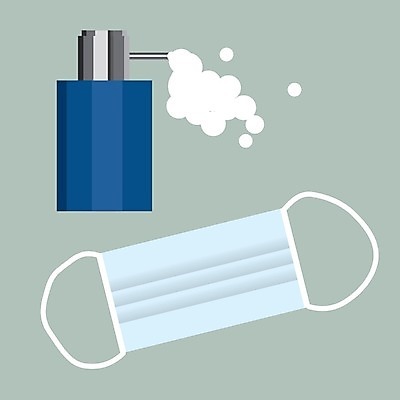 EPS 해외이미지 일러스트 마스크 사람없음 위생관리 손세정제 코로나바이러스 생활방역 해외202009 델타변이바이러스 해외일러스트 관리 바이러스 방역 세정제 파일형식 벡터