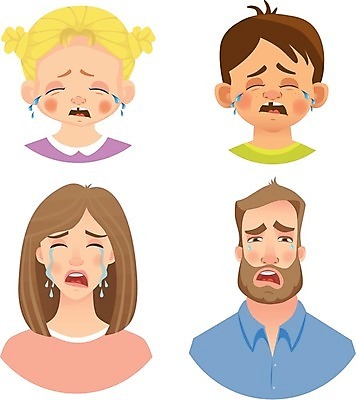 EPS 해외이미지 여자 남자 감정 어린이 인물캐릭터 일러스트 표정 소년 여러명 상반신 성인 세트 슬픔 울음 눈물 해외202009 해외일러스트 일러캐릭터 캐릭터 다수 사람 파일형식 벡터