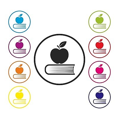 EPS 해외이미지 모양 학생 교육 실루엣 과학 컨셉 일러스트 학교 아이디어 그래픽 책 스터디 가르침 도서관 사과 스케치 준비 그림 대학교 레이아웃 윤곽 손그림 엘리먼트 해외202009 해외일러스트 과일 촬영기법 미술 학습 파일형식 벡터