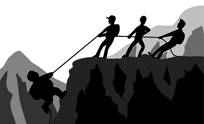 EPS 해외이미지 남자 실루엣 여행 일러스트 비즈니스 자연 하늘 성공 산 함께함 사람 야외 친구 화목 우정 등산 하이킹 절정 통일 헬프 해외202009 해외일러스트 컨셉 관계 레저 촬영기법 트래킹 도움 생태계 파일형식 벡터