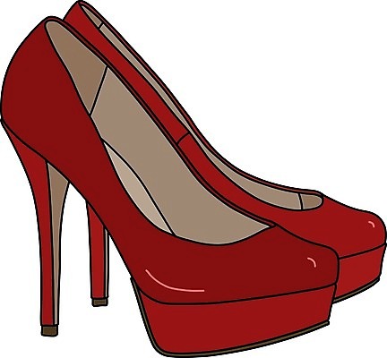 EPS 해외이미지 여자 신발 일러스트 빨간색 유행 춤 우아함 저녁 가죽 만화 펌프 소셜 해외202009 해외일러스트 컬러 컨셉 문화예술 사람 야간 파일형식 벡터