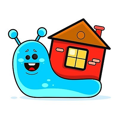 EPS 해외이미지 동물캐릭터 일러스트 연체동물 주택 사람없음 해외202009 해외일러스트 일러캐릭터 동물 캐릭터 무척추동물 건물 파일형식 벡터