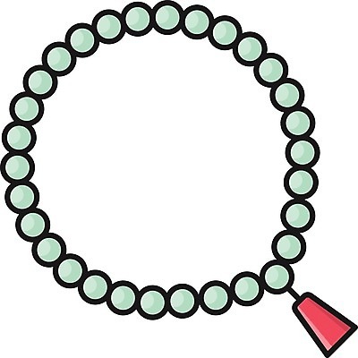 EPS 해외이미지 전통 디자인 종교 문화 일러스트 목걸이 팔찌 그래픽 유행 흰색 기도 이슬람교 보석 구슬 심볼 사인 신성 동쪽 묵주 고립 라마단 아랍어 해외202009 해외일러스트 컬러 장신구 종교용품 광석 방향 파일형식 벡터