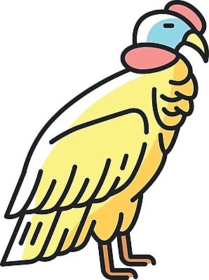 EPS 해외이미지 일러스트 조류 사람없음 노란색 귀여움 플랫 해외202009 해외일러스트 동물 컬러 컨셉 파일형식 벡터