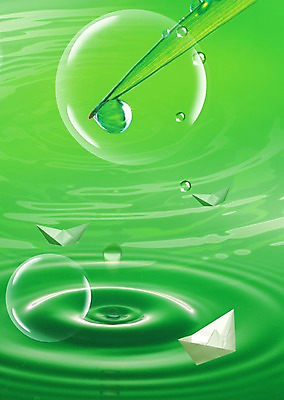 PSD 식물 편집이미지 물결 백그라운드 잎 사람없음 초록색 물 물방울 풀 풀잎 이슬 공기방울 물백그라운드 종이배 이미지편집 자연요소 컬러 풀_식물 종이접기 파일형식