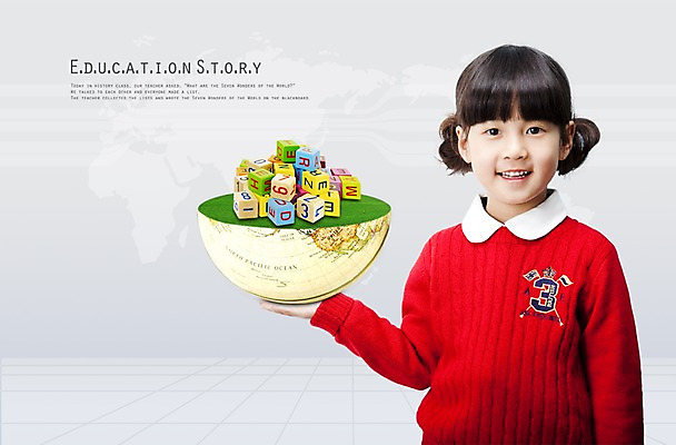 PSD 편집이미지 직업 학생 알파벳 영어 여자 어린이교육 교육 지구 초등학생 어린이 지도 영어교육 한명 서기 미소 웃음 사람 동양인 소녀 상반신 생활 앞모습 지구본 블록 유치원 유치원생 한국인 유치원교육 여자만 여자한명만 어린이만 소녀만 소녀한명만 이미지편집 문자 1 뷰포인트 모션 표정 인종 파일형식