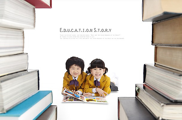 전신 PSD 편집이미지 직업 학생 여자 어린이교육 교육 남자 초등학생 어린이 엎드리기 교재 미소 웃음 사람 동양인 소녀 소년 두명 생활 앞모습 책 독서 쌓기 유치원 유치원생 한국인 디지털합성 유치원복 유치원교육 어린이만 이미지편집 옷 뷰포인트 모션 표정 인종 파일형식