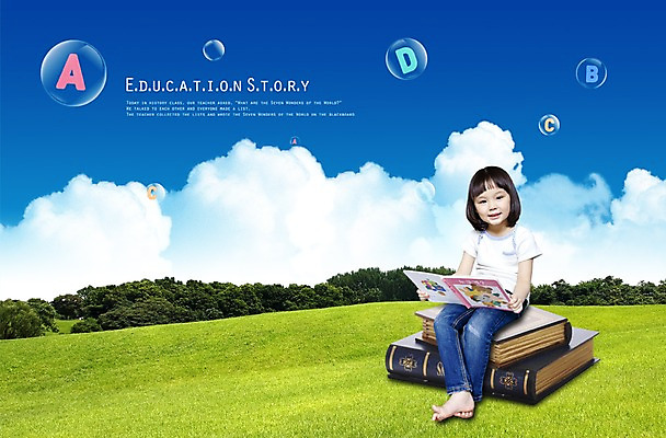 전신 PSD 나무 식물 구름 편집이미지 직업 학생 알파벳 영어 여자 어린이교육 교육 초등학생 어린이 하늘 교재 영어교육 한명 미소 웃음 사람 앉기 동양인 소녀 잔디 초원 생활 앞모습 책 독서 유치원 유치원생 한국인 디지털합성 유치원교육 여자만 여자한명만 어린이만 소녀만 소녀한명만 이미지편집 자연요소 문자 1 뷰포인트 모션 표정 인종 파일형식