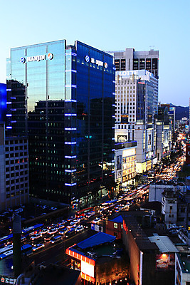 JPG 도로 백그라운드 야경 조명 한국 사람없음 야외 건물 빛 도시풍경 도시 명동 건축물 아시아 길 교통시설 풍경 야간 중구 파일형식 풍경_경치