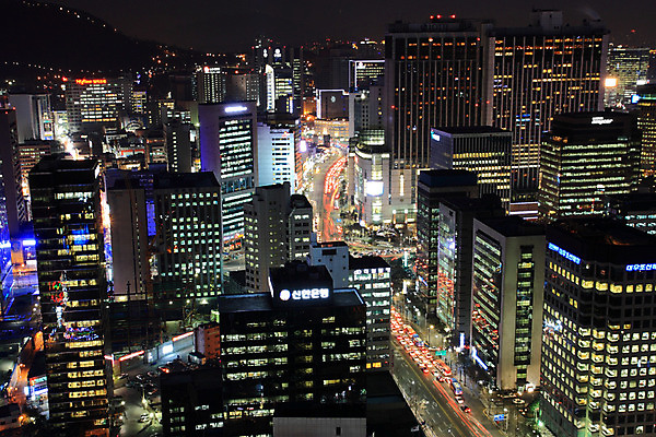 JPG 도로 백그라운드 야경 조명 한국 사람없음 야외 건물 빛 도시풍경 도시 건축물 아시아 길 교통시설 풍경 야간 파일형식 풍경_경치